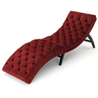 Chaise longue touffetée en velours Garret de Christopher Knight Home