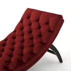 Chaise longue touffetée en velours Garret de Christopher Knight Home