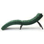 Chaise longue touffetée en velours Garret de Christopher Knight Home