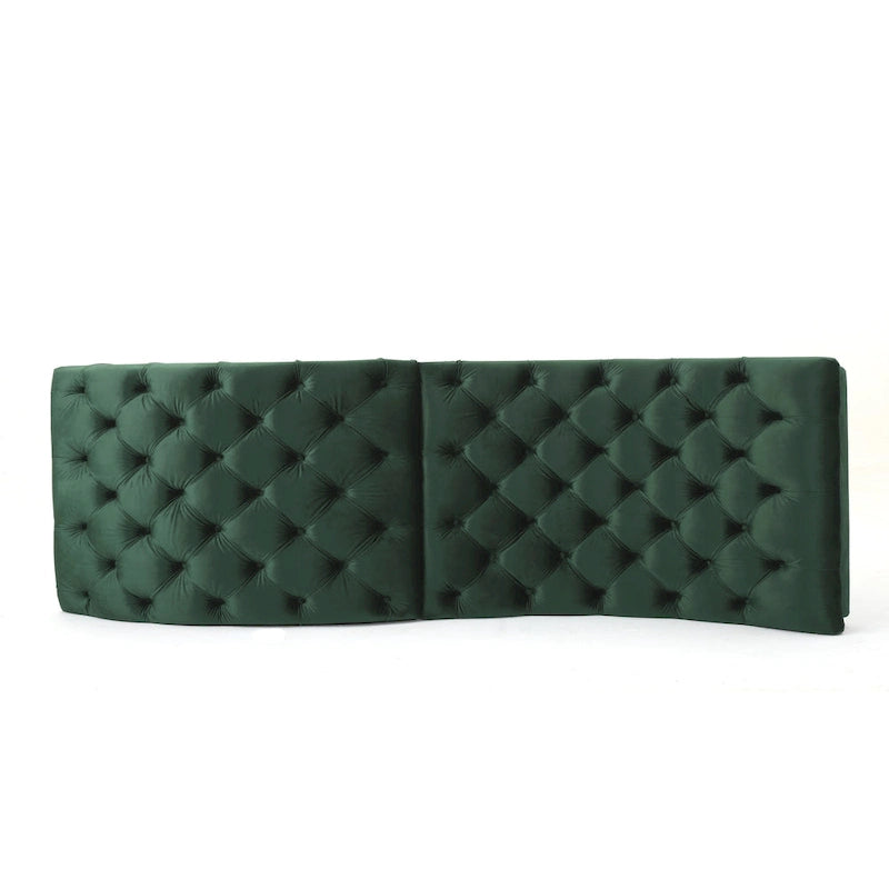 Chaise longue touffetée en velours Garret de Christopher Knight Home