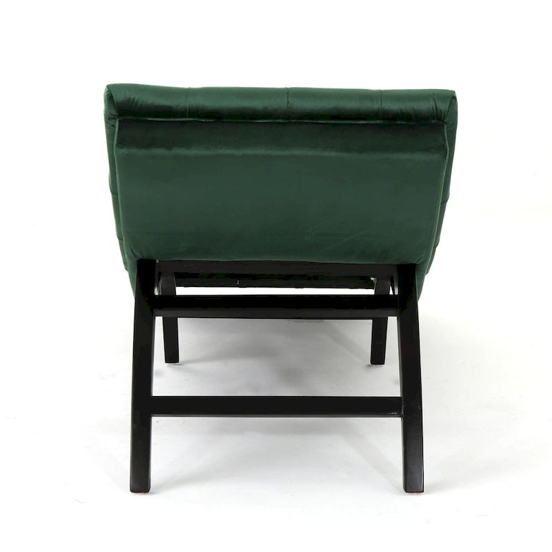 Chaise longue touffetée en velours Garret de Christopher Knight Home