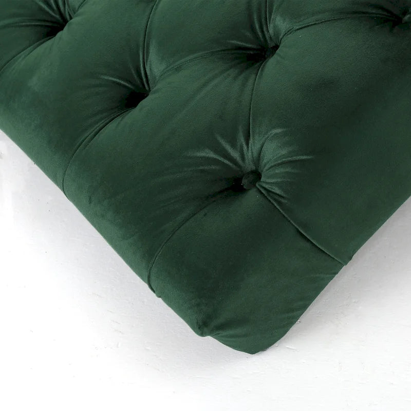 Chaise longue touffetée en velours Garret de Christopher Knight Home
