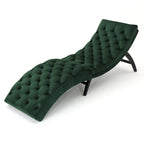Chaise longue touffetée en velours Garret de Christopher Knight Home