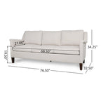 Canapé 3 places en tissu Dupont Modern de Christopher Knight Home