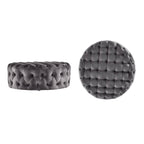 Pouf rond touffeté Gdansk avec roulettes