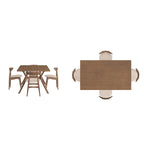 Ensemble de salle à manger rectangulaire Sylvestria en noyer Mid-Century