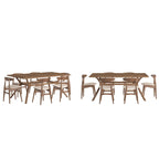 Ensemble de salle à manger rectangulaire Sylvestria en noyer Mid-Century