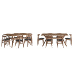 Ensemble de salle à manger rectangulaire Sylvestria en noyer Mid-Century