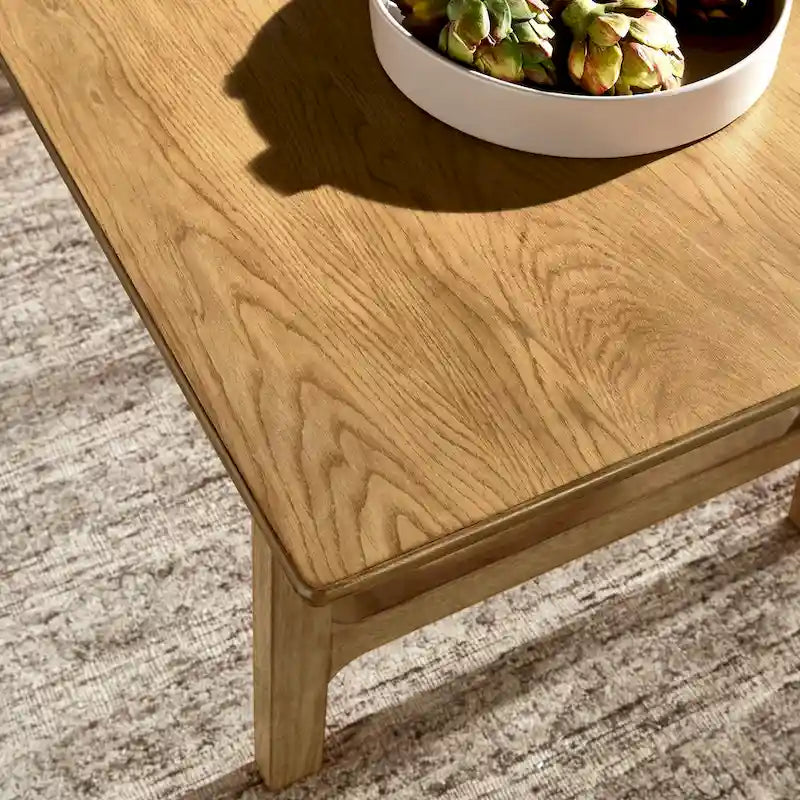 Table à manger rectangulaire en chêne clair, pour 4 à 6 personnes