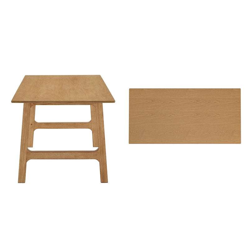 Table à manger rectangulaire en chêne clair, pour 4 à 6 personnes