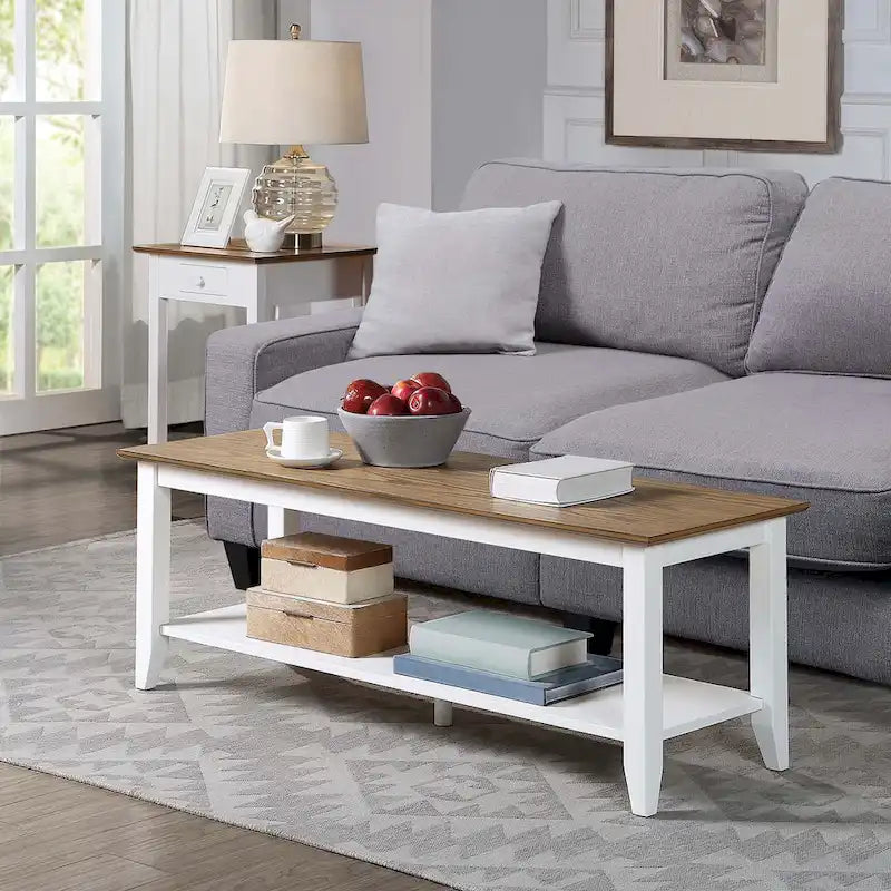 Table basse American Heritage avec étagère de Convenience Concepts