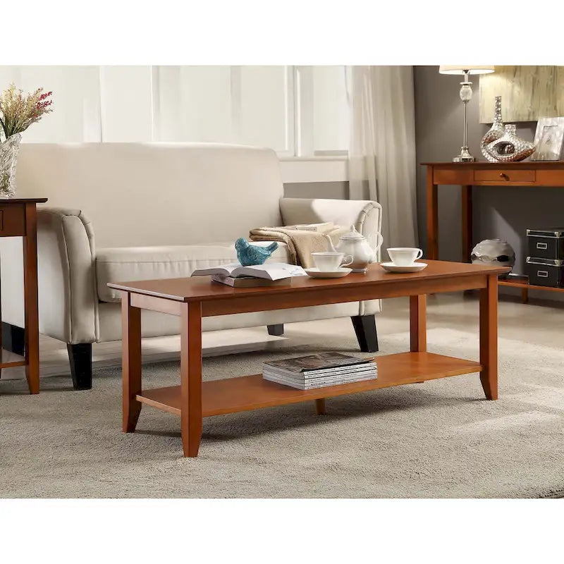 Table basse American Heritage avec étagère de Convenience Concepts