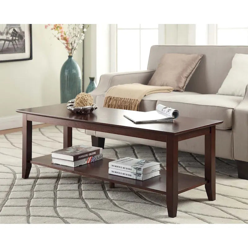 Table basse American Heritage avec étagère de Convenience Concepts