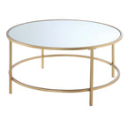 Convenience Concepts Table basse ronde en faux marbre Gold Coast