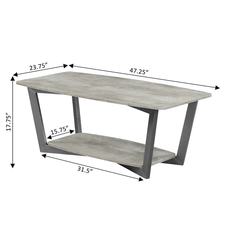 Table basse Graystone avec étagère de Convenience Concepts