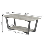 Table basse Graystone avec étagère de Convenience Concepts