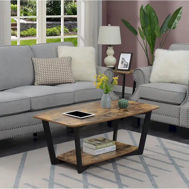 Table basse Graystone avec étagère de Convenience Concepts