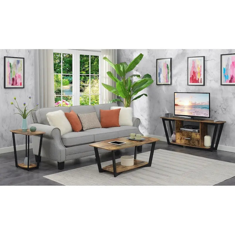 Table basse Graystone avec étagère de Convenience Concepts