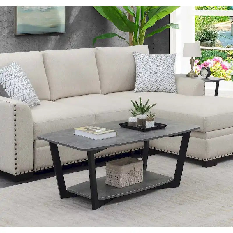 Table basse Graystone avec étagère de Convenience Concepts