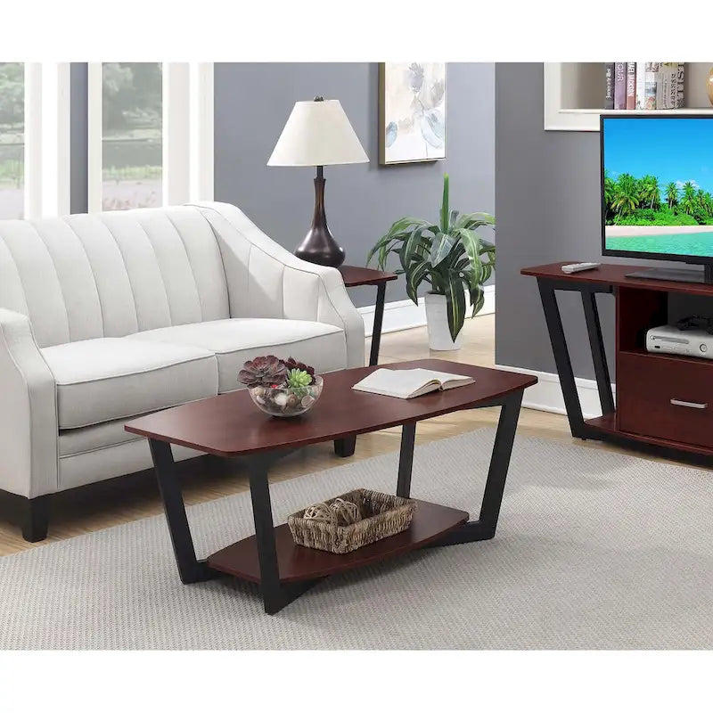 Table basse Graystone avec étagère de Convenience Concepts