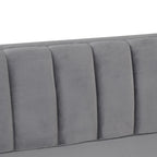 Morden Fort Canapé et fauteuil modernes 2 pièces en velours hollandais gris, pieds en fer