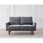 Causeuse Feemster 57,5 po de large en velours touffeté avec coussins de dossier