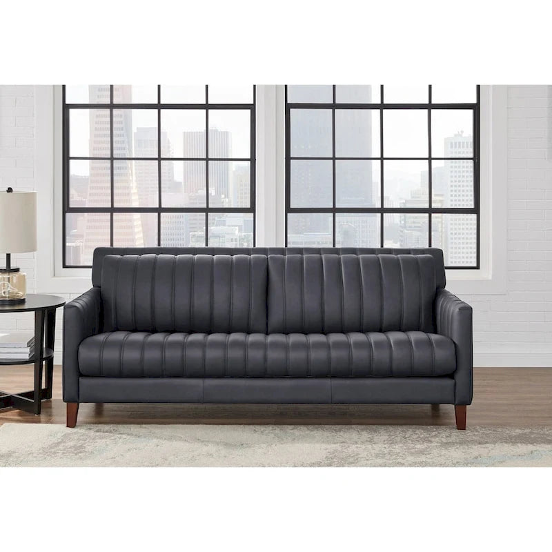 Ensemble canapé et fauteuil en cuir pleine fleur Hydeline Ennis - Canapé, Fauteuil