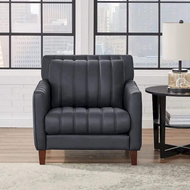 Ensemble canapé et fauteuil en cuir pleine fleur Hydeline Ennis - Canapé, Fauteuil