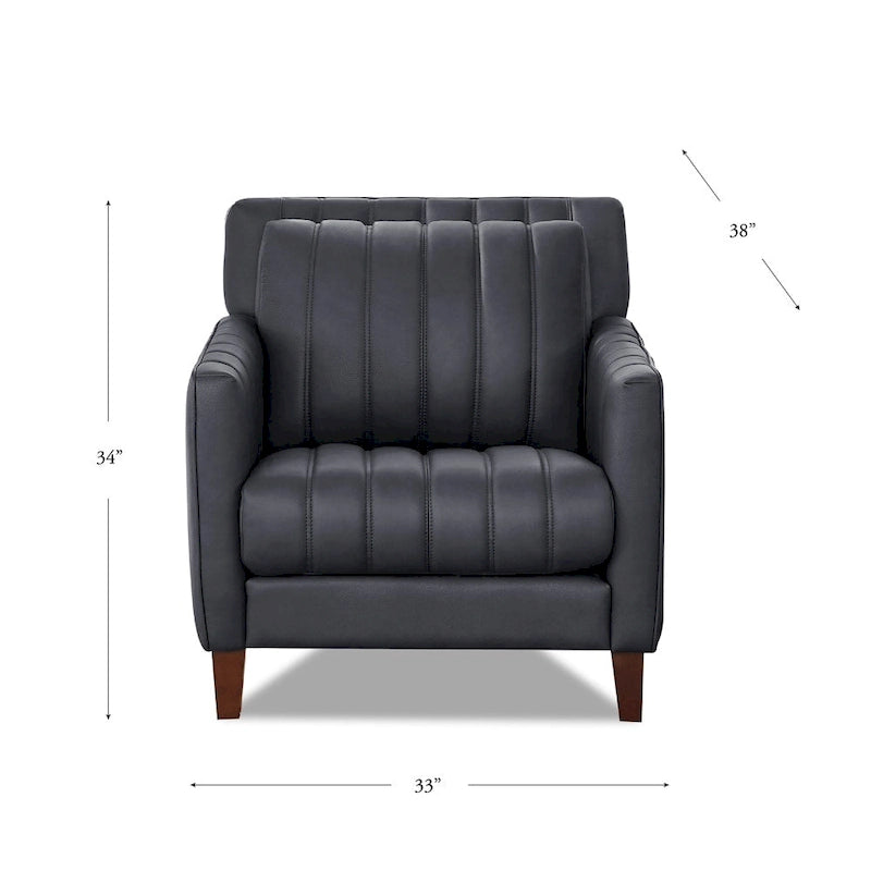 Ensemble canapé et fauteuil en cuir pleine fleur Hydeline Ennis - Canapé, Fauteuil