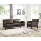 Ensemble canapé et fauteuil en cuir pleine fleur Hydeline Ennis - Canapé, Fauteuil