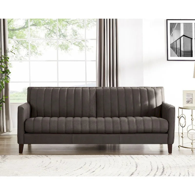 Ensemble canapé et fauteuil en cuir pleine fleur Hydeline Ennis - Canapé, Fauteuil