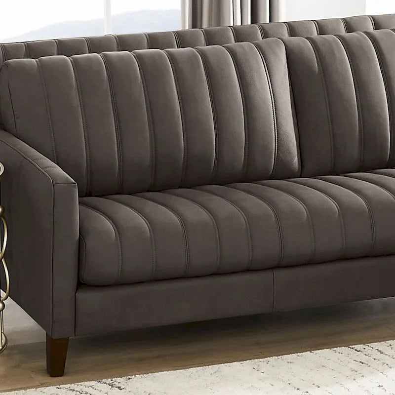 Ensemble canapé et fauteuil en cuir pleine fleur Hydeline Ennis - Canapé, Fauteuil