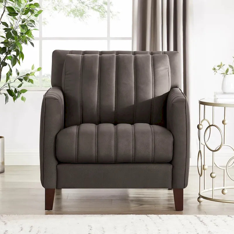 Ensemble canapé et fauteuil en cuir pleine fleur Hydeline Ennis - Canapé, Fauteuil
