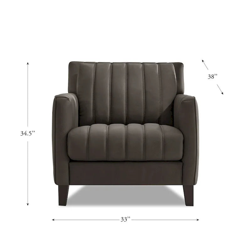 Ensemble canapé et fauteuil en cuir pleine fleur Hydeline Ennis - Canapé, Fauteuil