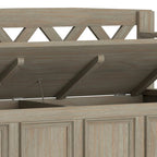 WYNDENHALL Halifax Banc d'entrée transitionnel en bois massif de 48 pouces de large - 48 pouces de large
