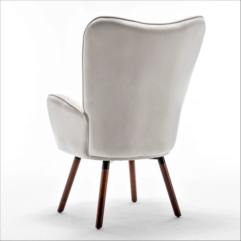 Fauteuil d'appoint à accoudoirs évasés en microfibre Kreedence 26,38 po de large