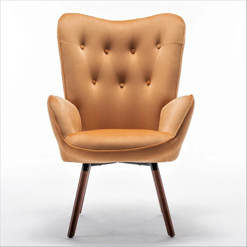 Fauteuil d'appoint à accoudoirs évasés en microfibre Kreedence 26,38 po de large