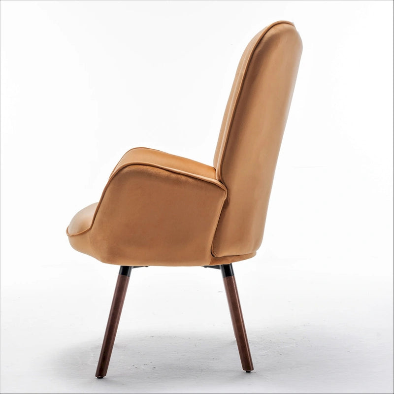 Fauteuil d'appoint à accoudoirs évasés en microfibre Kreedence 26,38 po de large