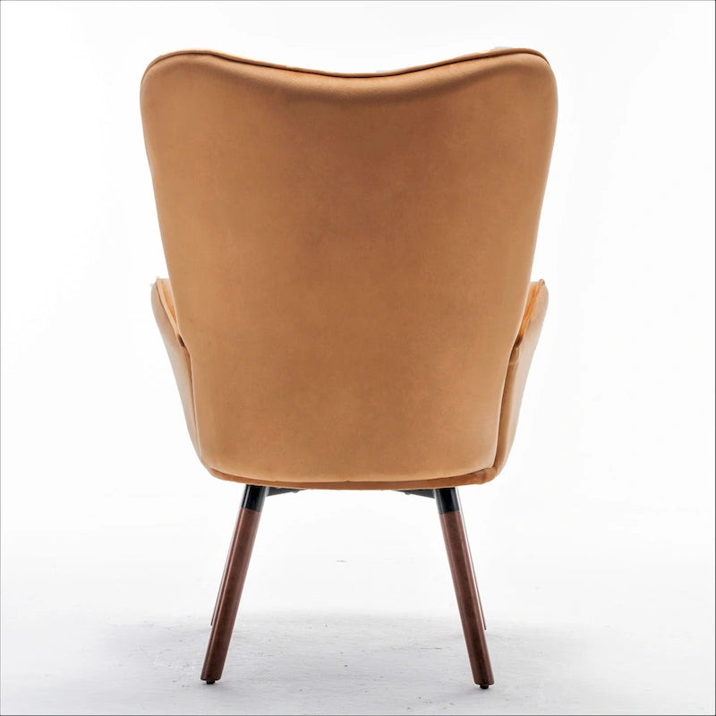 Fauteuil d'appoint à accoudoirs évasés en microfibre Kreedence 26,38 po de large