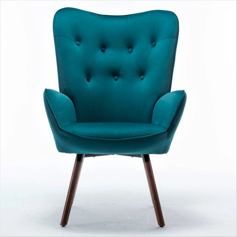 Fauteuil d'appoint à accoudoirs évasés en microfibre Kreedence 26,38 po de large