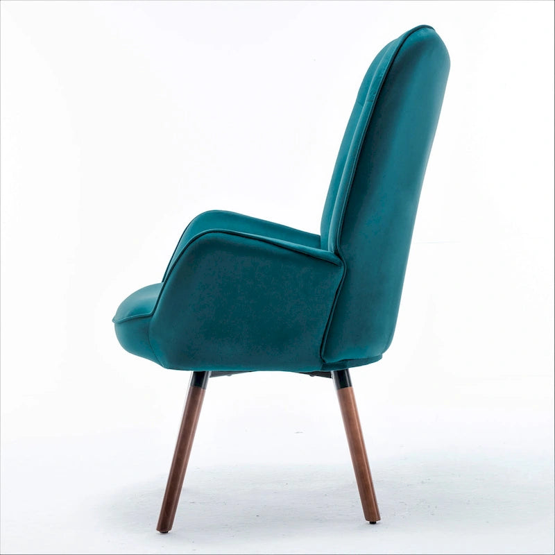 Fauteuil d'appoint à accoudoirs évasés en microfibre Kreedence 26,38 po de large