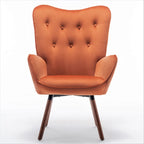Fauteuil d'appoint à accoudoirs évasés en microfibre Kreedence 26,38 po de large