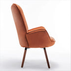 Fauteuil d'appoint à accoudoirs évasés en microfibre Kreedence 26,38 po de large