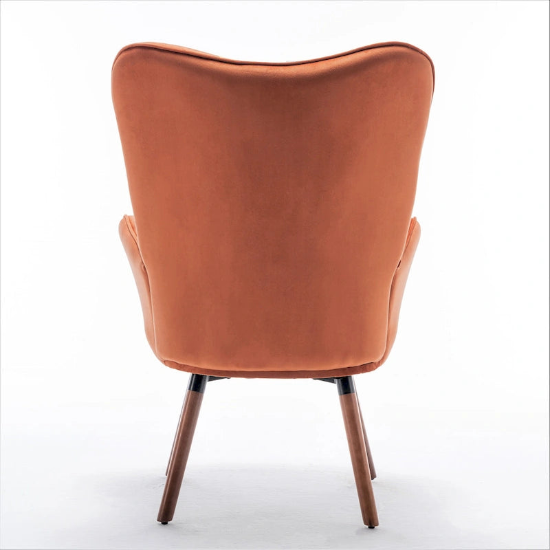 Fauteuil d'appoint à accoudoirs évasés en microfibre Kreedence 26,38 po de large