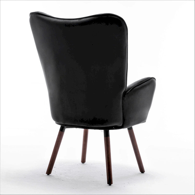 Fauteuil d'appoint à accoudoirs évasés en microfibre Kreedence 26,38 po de large
