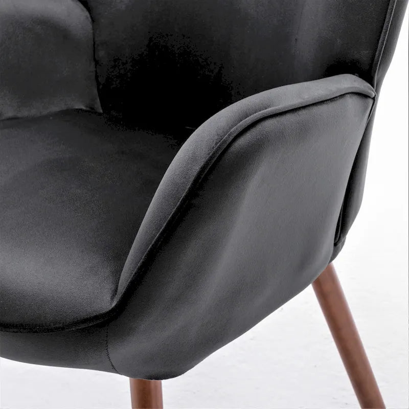 Fauteuil d'appoint à accoudoirs évasés en microfibre Kreedence 26,38 po de large