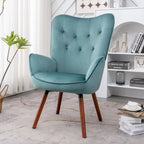 Fauteuil d'appoint à accoudoirs évasés en microfibre Kreedence 26,38 po de large