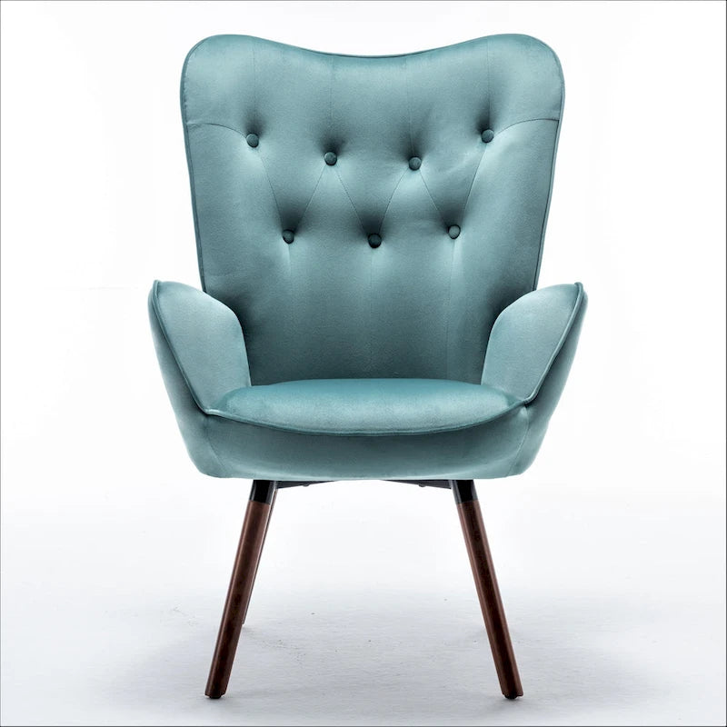 Fauteuil d'appoint à accoudoirs évasés en microfibre Kreedence 26,38 po de large