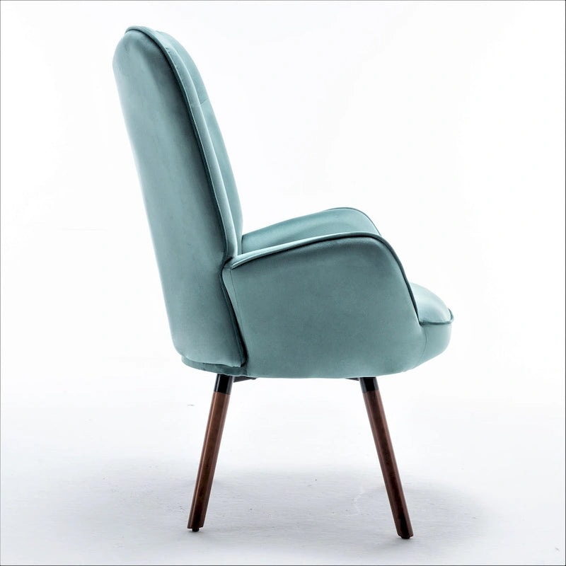 Fauteuil d'appoint à accoudoirs évasés en microfibre Kreedence 26,38 po de large