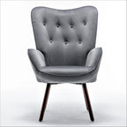 Fauteuil d'appoint à accoudoirs évasés en microfibre Kreedence 26,38 po de large